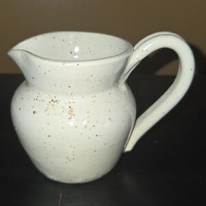 Speckled Cream Pottery Pitcher